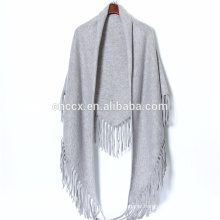 P18C05TR fringe cashmere Poncho knit poncho cover-up